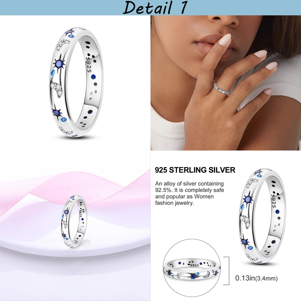 925 Sterling Silver Luxury Rings for Women Shocking Purple Finger Ring Anel Stackable Silver 925 Wedding Engagement Jewelry