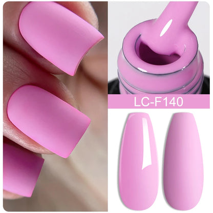 LILYCUTE 8ML Clear White Pink Non Stick Hand Solid Extension Gel Nail Polish