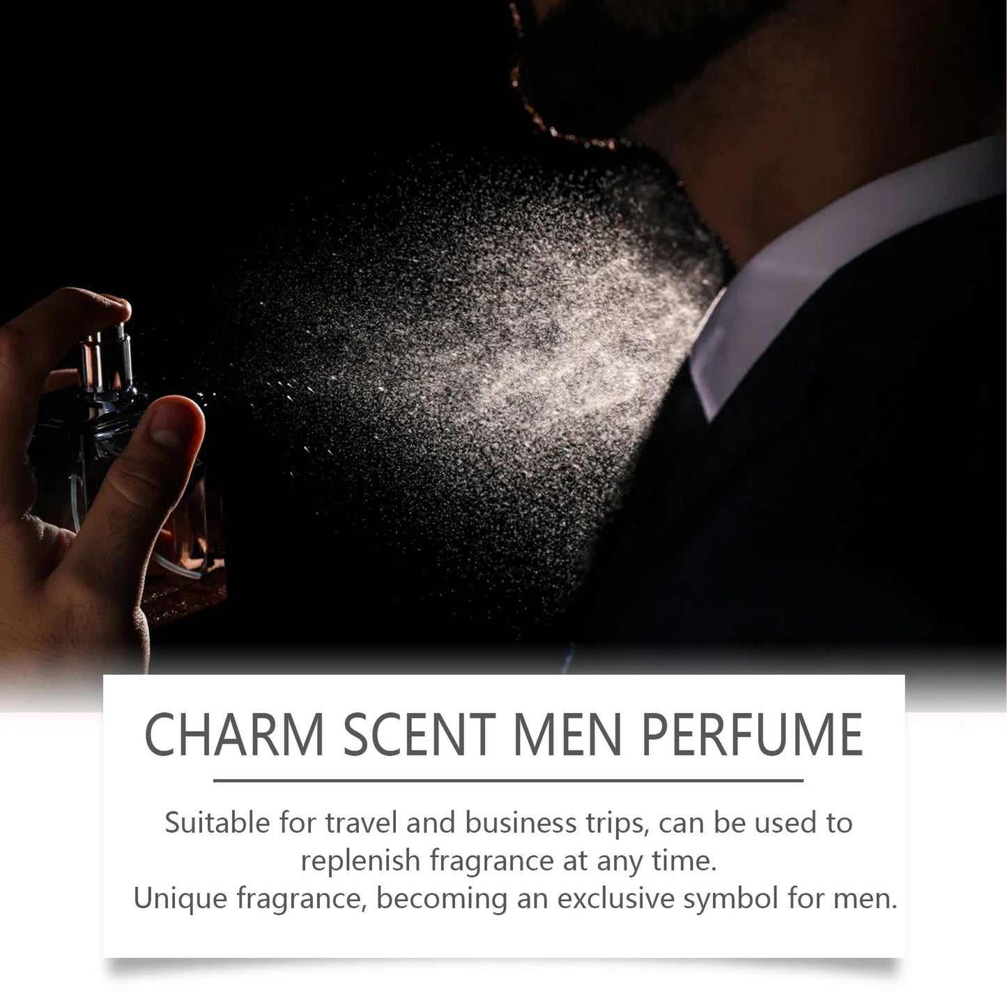 Sandalwood Perfume Long Lasting Light Wood Fragrance Show Charming Flirting Pheromone Men Perfume Oil Non-stimulation Body Spray