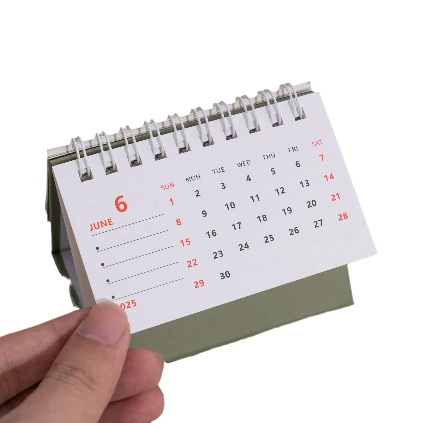 2025 Simple Style English Mini Desk Calendar Desktop Display Portable Calendar Desktop Decoration Handmade Diary