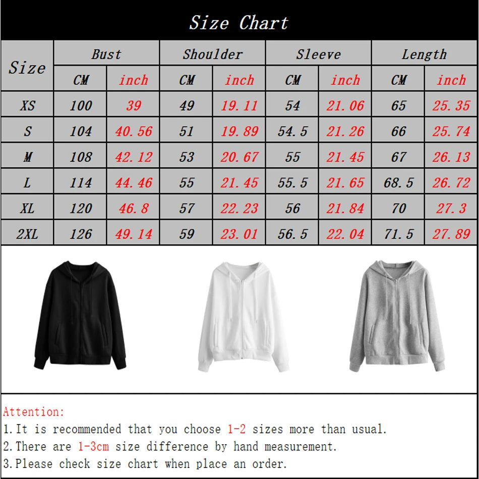 Zipper Hoodies Women/Men Fashion