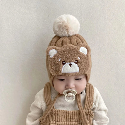 Cartoon Baby Earmuff Hat Cute Bear