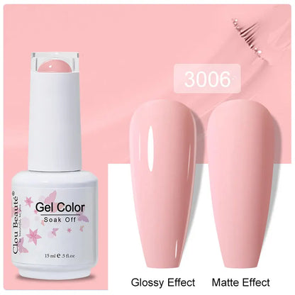 Clou Beaute Gel Nail Polish Pretty Color Salon Professional Sugar Nails Art Gels Varnish Soak Off UV LED 15ml Gel Polish Lacquer