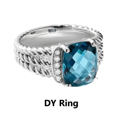 Hot 2024 Fashion Women's Jewelry Finish DYs92 Silver Ring Is The Best Choice for Party Gifts