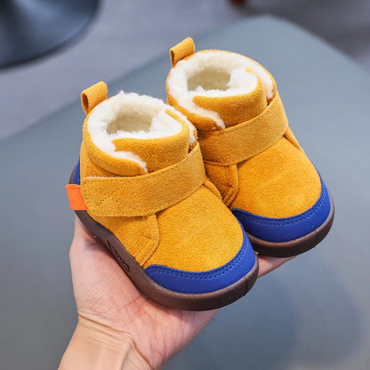 Toddler Baby Boots Winter Boys Girl Warm Baby Snow Boots Plush Soft Bottom Infant Shoes Newborn Baby Outdoor Sneakers Kids Shoes