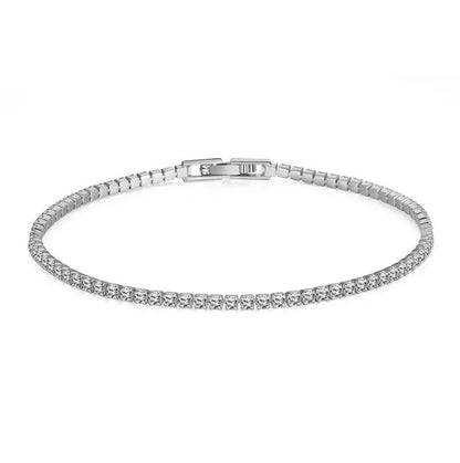 3mm 4mm MoissaniteTennis Bracelets for Women 925 Sterling Silver Full Diamond with White Gold Plated Wedding Fine Jewelry