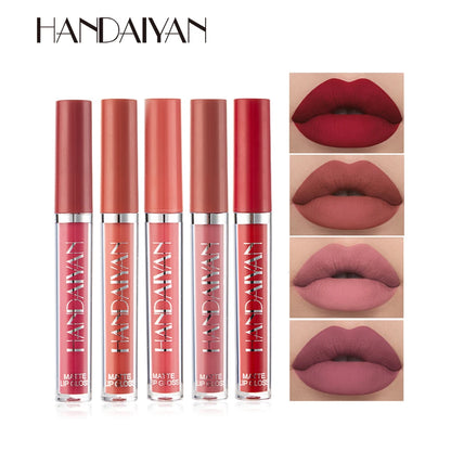 HANDAIYAN Matte Liquid Lipstick Long-Lasting Non-Stick Cup Not Fade Waterproof Lipgloss Women Makeup Cosmetics