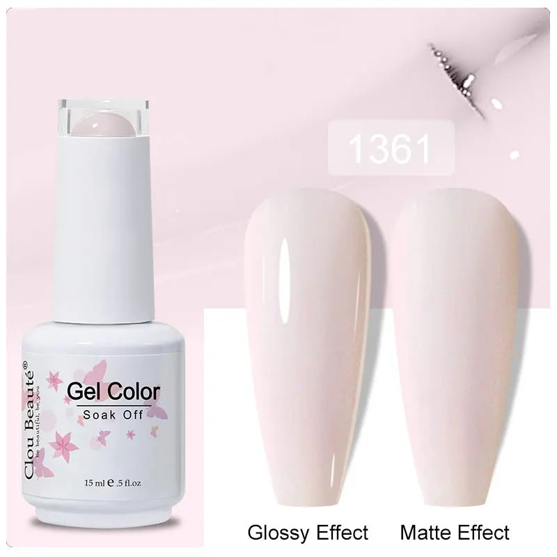 Clou Beaute Gel Nail Polish Pretty Color Salon Professional Sugar Nails Art Gels Varnish Soak Off UV LED 15ml Gel Polish Lacquer