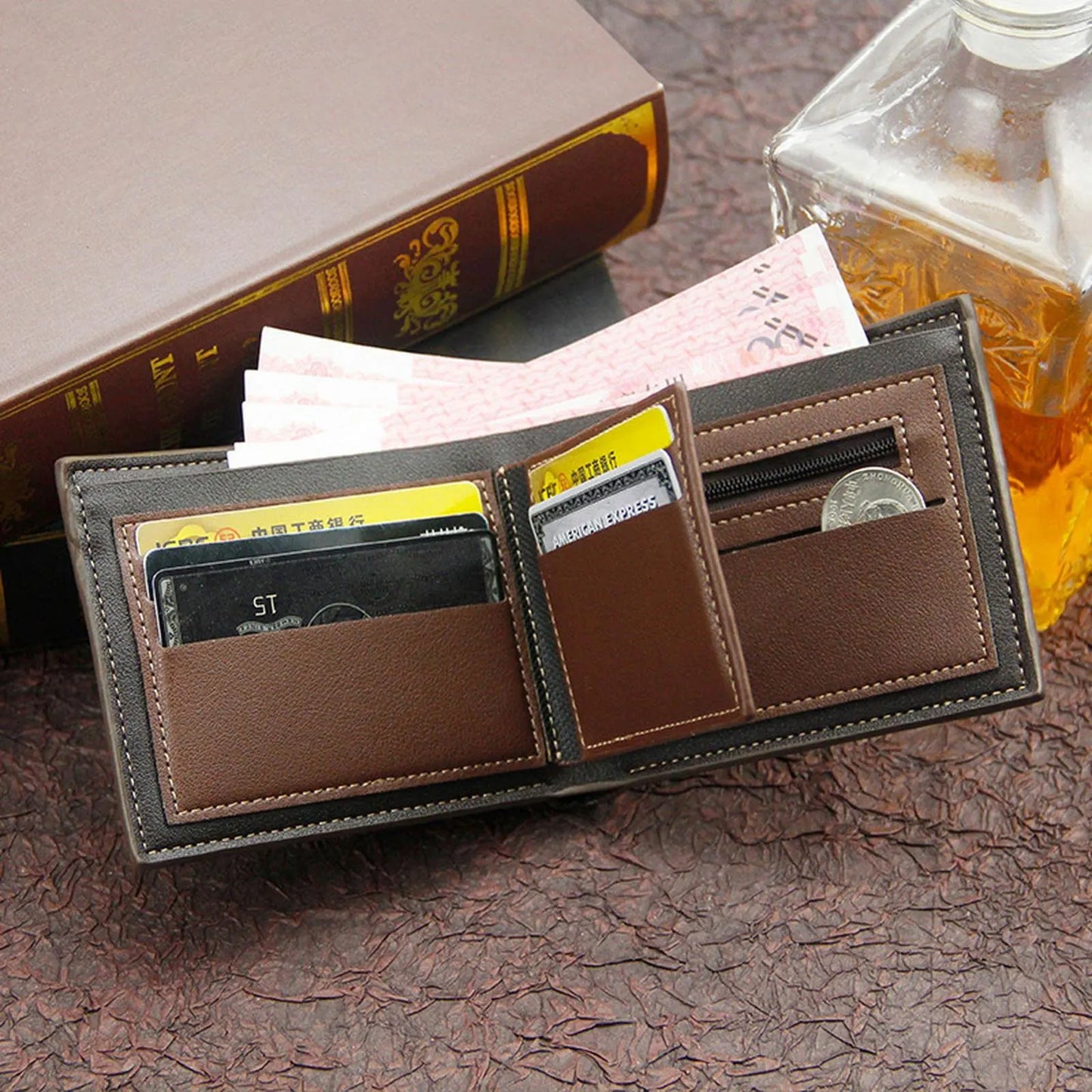 Men's  Large Capacity Leather Wallet