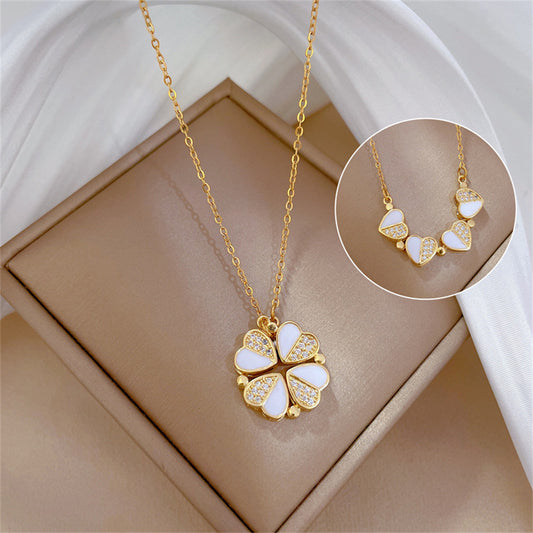 Hazel Four Leaf Clover Pendant Necklace