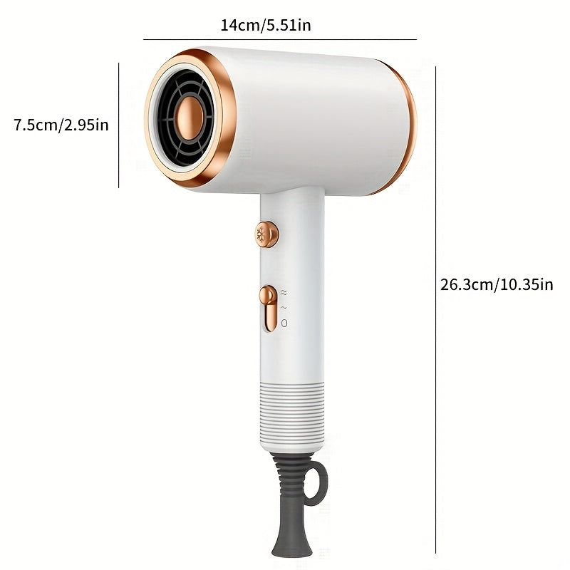 Powerful Ionic Hair Dryer With Diffuser - 2 Speeds, 3 Heating And Cooling Buttons