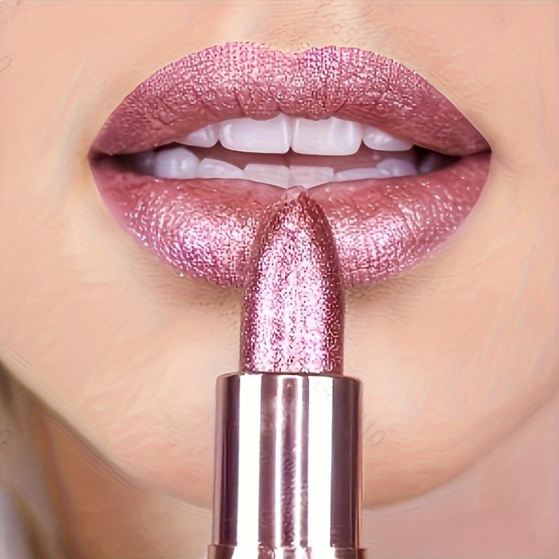 Gel Lipstick with Shimmering Rose Hue: Moisturizing, Durable, and Suitable for All Skin Types