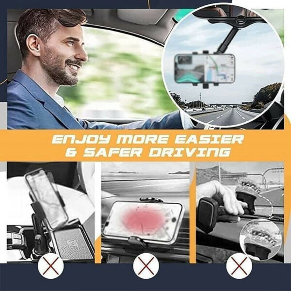 Car Rearview Mirror Swivel Navigation Bracket - Image 2