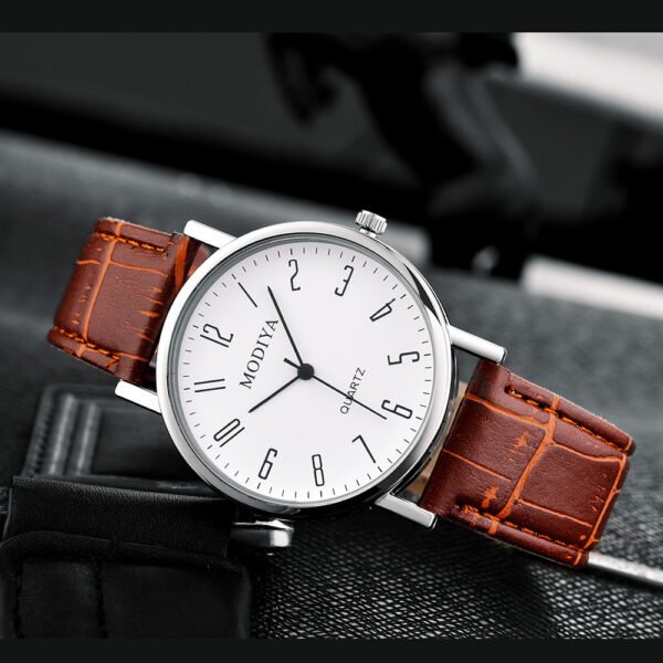 Men's Fashion Simple Belt Quartz Watch - Image 5