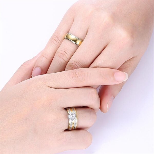 Fashion Retro Simple Couple Ring - Image 4