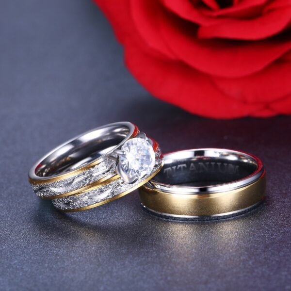 Fashion Retro Simple Couple Ring - Image 5