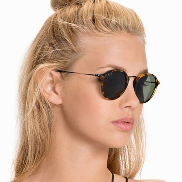 Metal Round Face Sunglasses Retro Driver Sunglasses Men And Women Sunglasses - Image 2