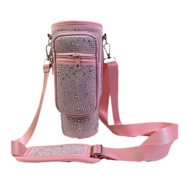 40 Oz Shiny Water Bottle Sets Handbag Adjustable Strap Pearlescent - Image 3