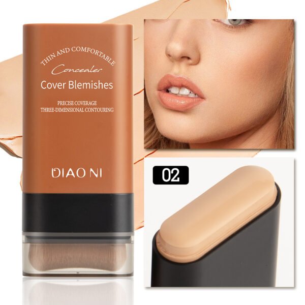 5 Colors With Brush 20g Moisturizing Light Transparent Concealing Foundation - Image 4