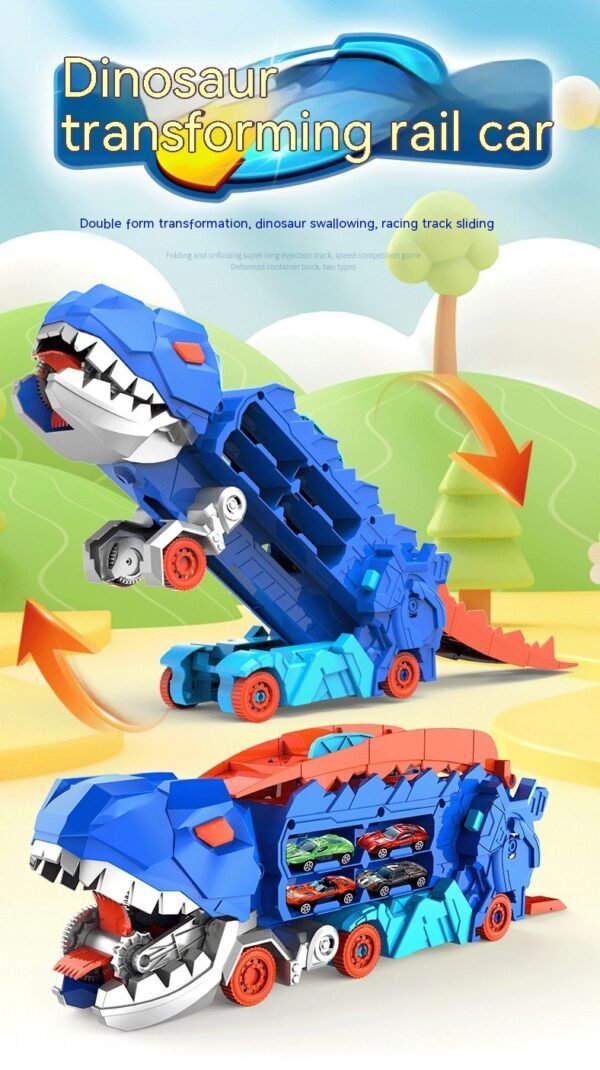 Tyrannosaurus Dinosaur Deformation Track Gliding Car - Image 8