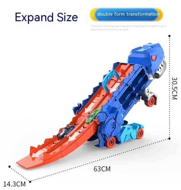 Tyrannosaurus Dinosaur Deformation Track Gliding Car - Image 3