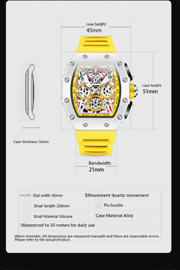 Multifunctional Fashion Waterproof Quartz Men - Image 10