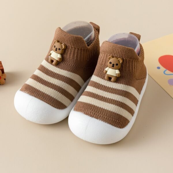 Casual Simple Soft Bottom Non-slip Cartoon Striped Toddler Shoes - Image 3