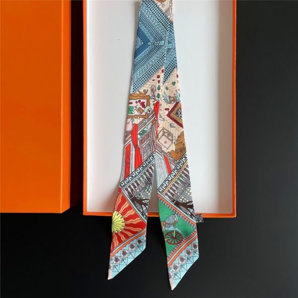 Tied Bag Ribbon Long Thin Narrow All-match Artificial Silk Double-sided Bevel Small Ribbon Hair Band - Image 6