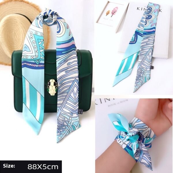 Ribbon Thin Narrow Bag Handle Scarves Decoration - Image 3