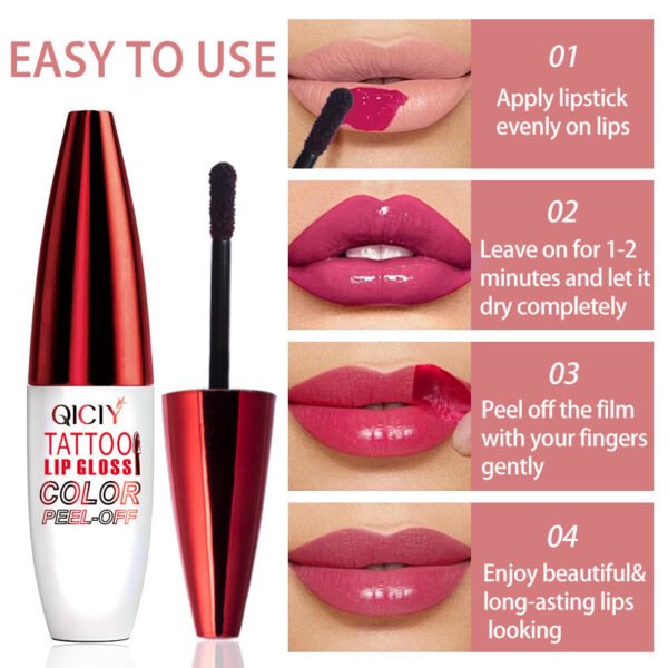 Tear And Pull Easy To Color Nourishing Long-lasting Long lasting Lip Gloss - Image 3