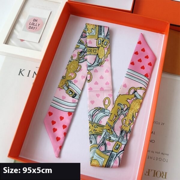 Ribbon Thin Narrow Bag Handle Scarves Decoration - Image 2