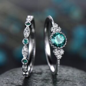 Fashion All-match Zircon Women's Ring Set Simple