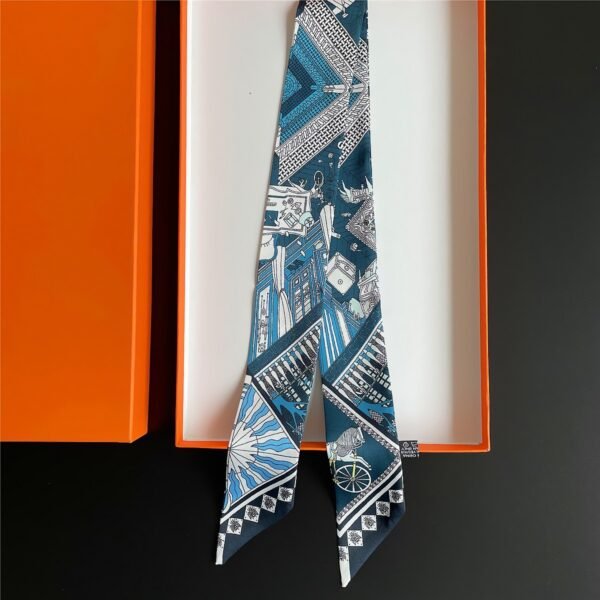 Tied Bag Ribbon Long Thin Narrow All-match Artificial Silk Double-sided Bevel Small Ribbon Hair Band - Image 2