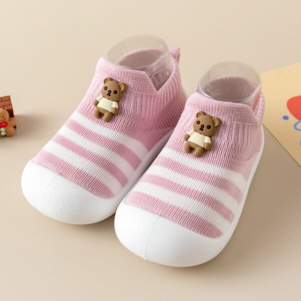 Casual Simple Soft Bottom Non-slip Cartoon Striped Toddler Shoes - Image 6