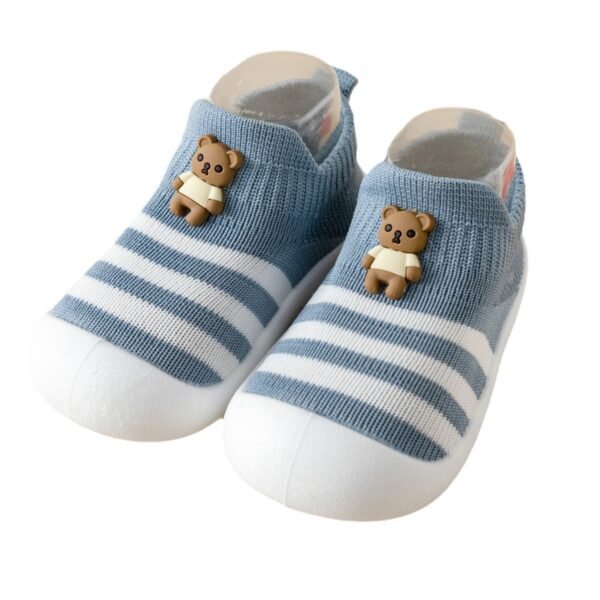 Casual Simple Soft Bottom Non-slip Cartoon Striped Toddler Shoes - Image 4