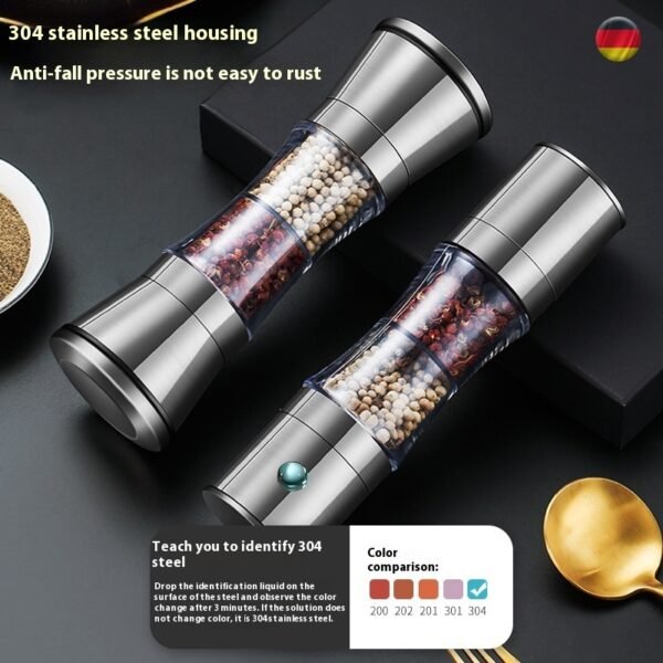 304 Double-headed Stainless Steel Pepper Grinder - Image 4