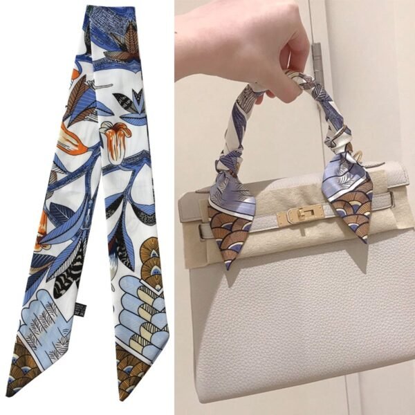 Ribbon Thin Narrow Bag Handle Scarves Decoration - Image 10