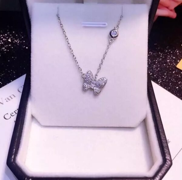925 Sterling Silver Butterfly Long  Necklaces - Image 4