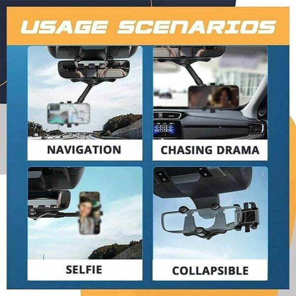 Car Rearview Mirror Swivel Navigation Bracket - Image 4