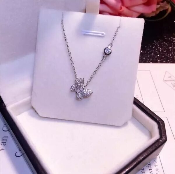 925 Sterling Silver Butterfly Long  Necklaces - Image 5