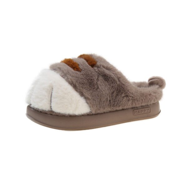 European And American Plus Size Closed Toe Fur Slipper Winter - Image 6