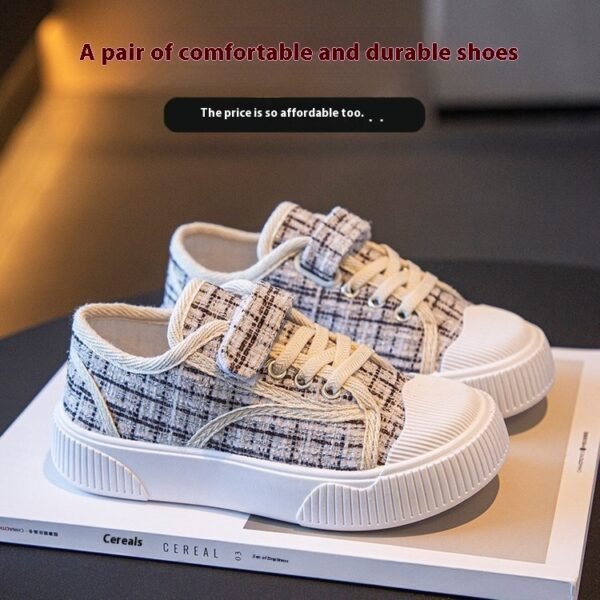 Children's Canvas Soft Bottom Casual Sports Skate Shoes - Image 2