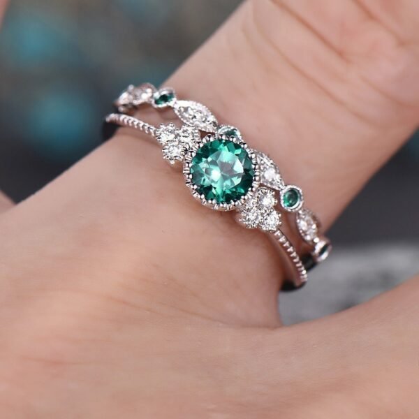 Fashion All-match Zircon Women's Ring Set Simple - Image 5