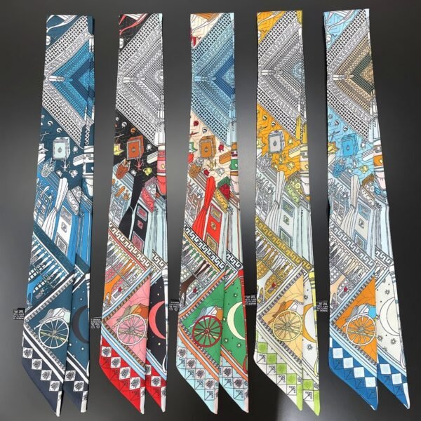 Tied Bag Ribbon Long Thin Narrow All-match Artificial Silk Double-sided Bevel Small Ribbon Hair Band - Image 3