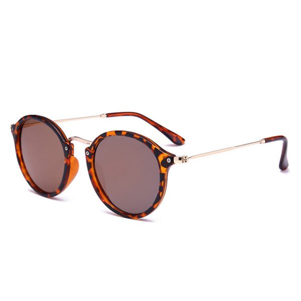 Metal Round Face Sunglasses Retro Driver Sunglasses Men And Women Sunglasses - Image 3