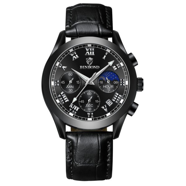 Multifunctional Sports Three Eyes And Six Needles Waterproof Luminous Men's Watch - Image 9