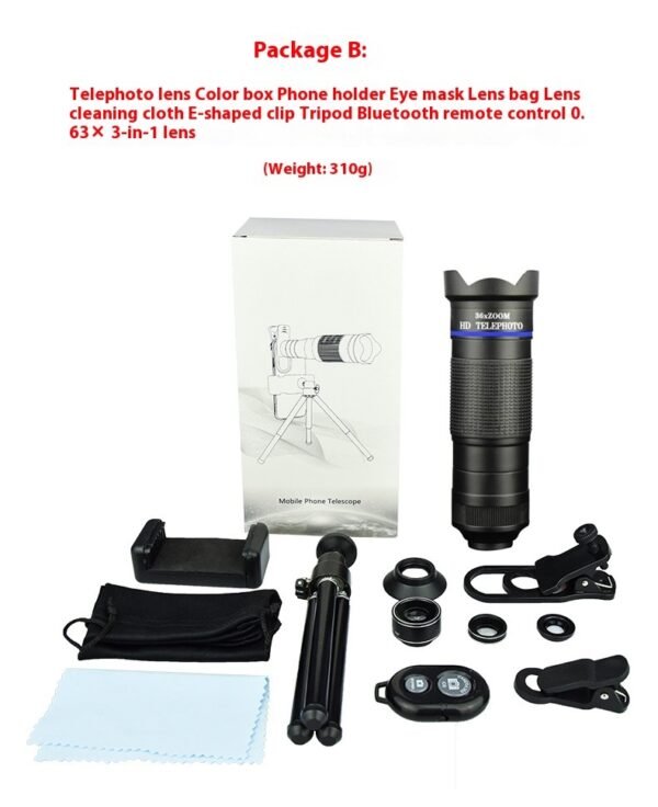Mobile Phone External Camera 36x Telephoto Lens Set - Image 10