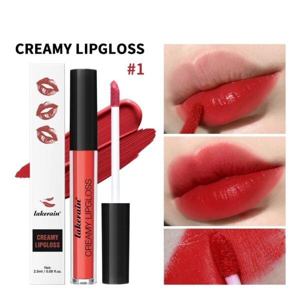 Semi Matte Velvet Waterproof No Stain On Cup Moisturizing Lip Gloss - Image 10