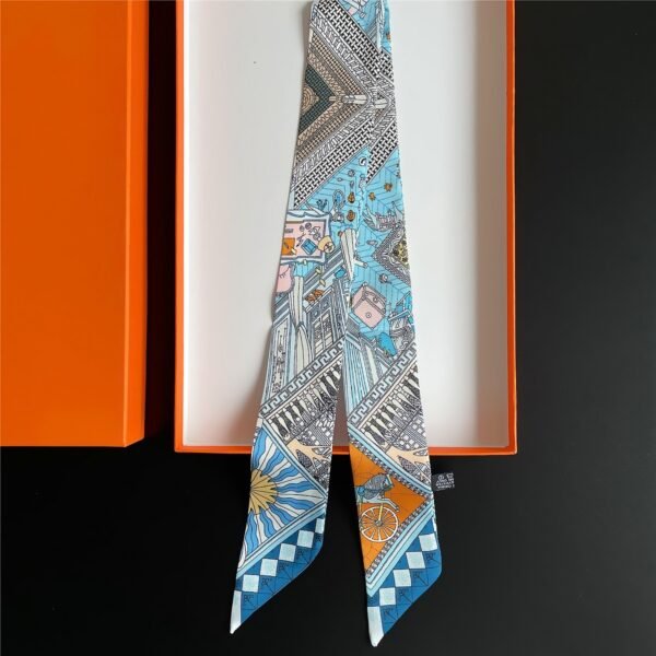 Tied Bag Ribbon Long Thin Narrow All-match Artificial Silk Double-sided Bevel Small Ribbon Hair Band - Image 5