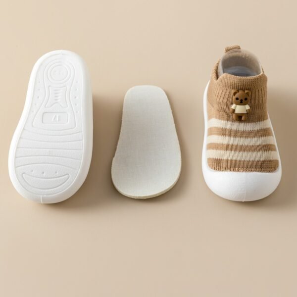 Casual Simple Soft Bottom Non-slip Cartoon Striped Toddler Shoes - Image 5